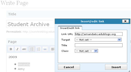 Image of creating a student archive