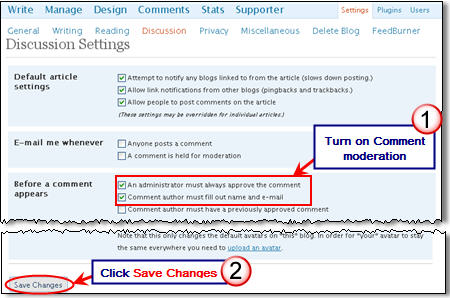 Image of comment moderation