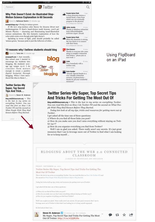 Using FlipBoard on an iPad