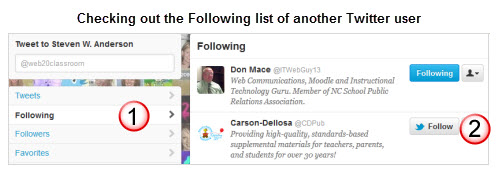 Checking out a Following list