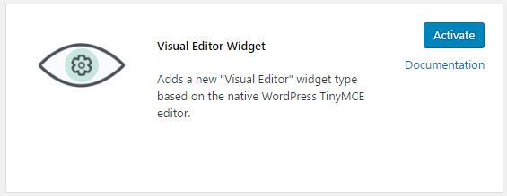 Visual Editor Widget