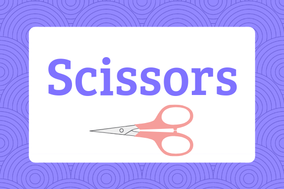 scissors - example classroom label Canva The Edublogger