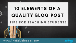 10 Elements Of A Quality Blog Post: Tips For Teaching Students (Poster ...